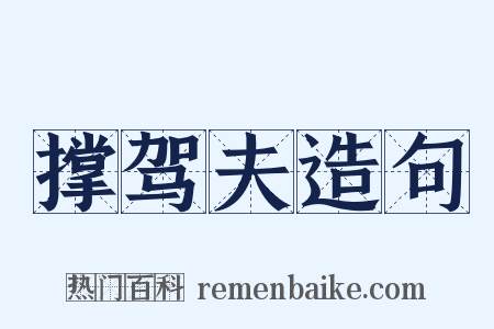 撑驾夫造句是什么意思的图片